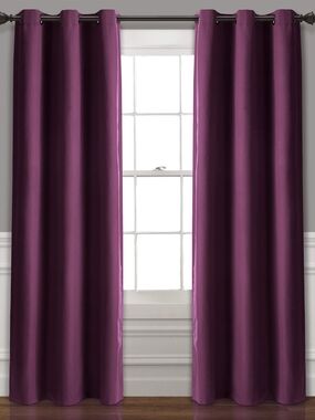 Plum Blackout Grommet Curtain Panels - Everly Collection
